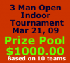 3 Man Open Indoor Tournament